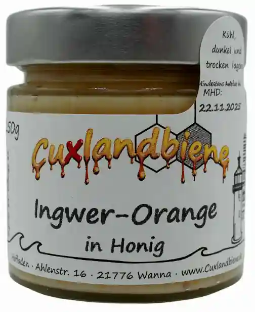 Ingwer Orange mit Etikett