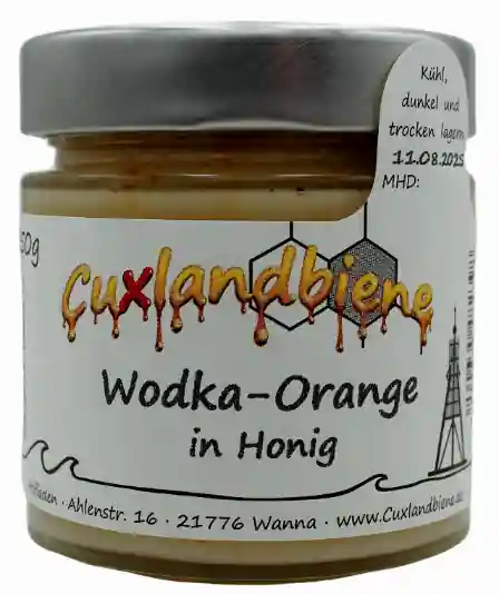 Wodka-Orange mit Etikett