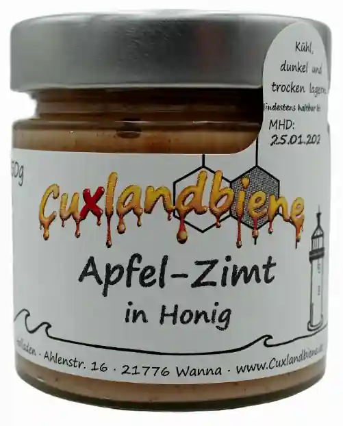 Apfel Zimt mit Etikett