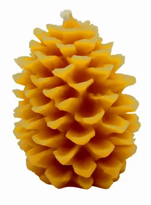 Bienenwachskerze-Tannenzapfen