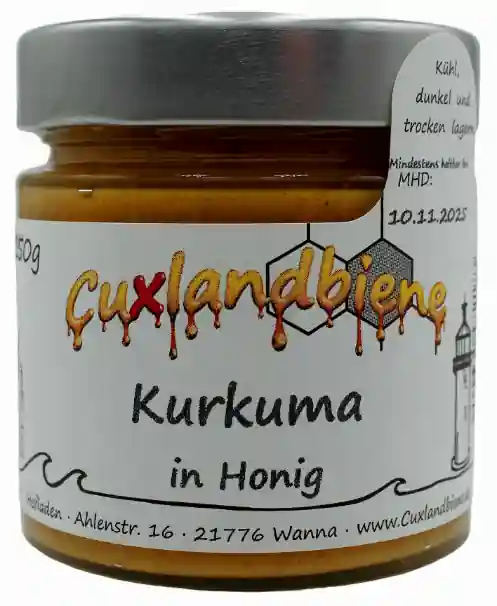 Kurkuma mit Etikett