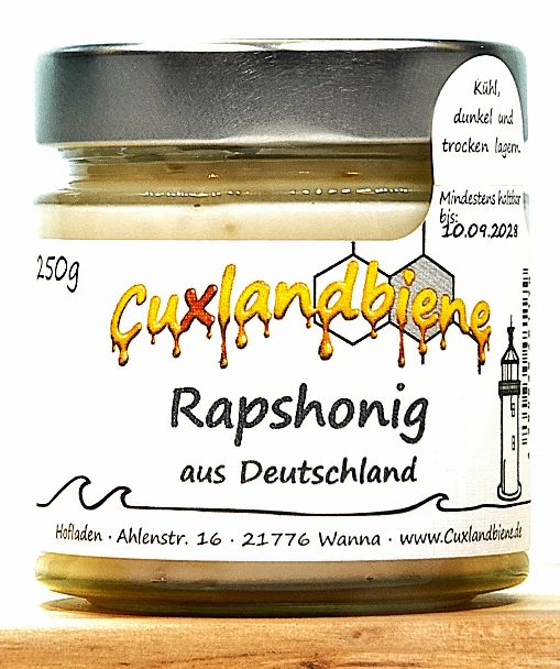 Rapshonig 250g Etikett Ansicht