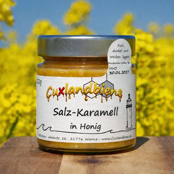 Salz-Karamell in Honig - Rapsfeld