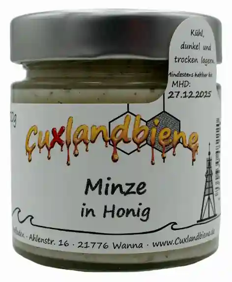 Minze mit Etiektt